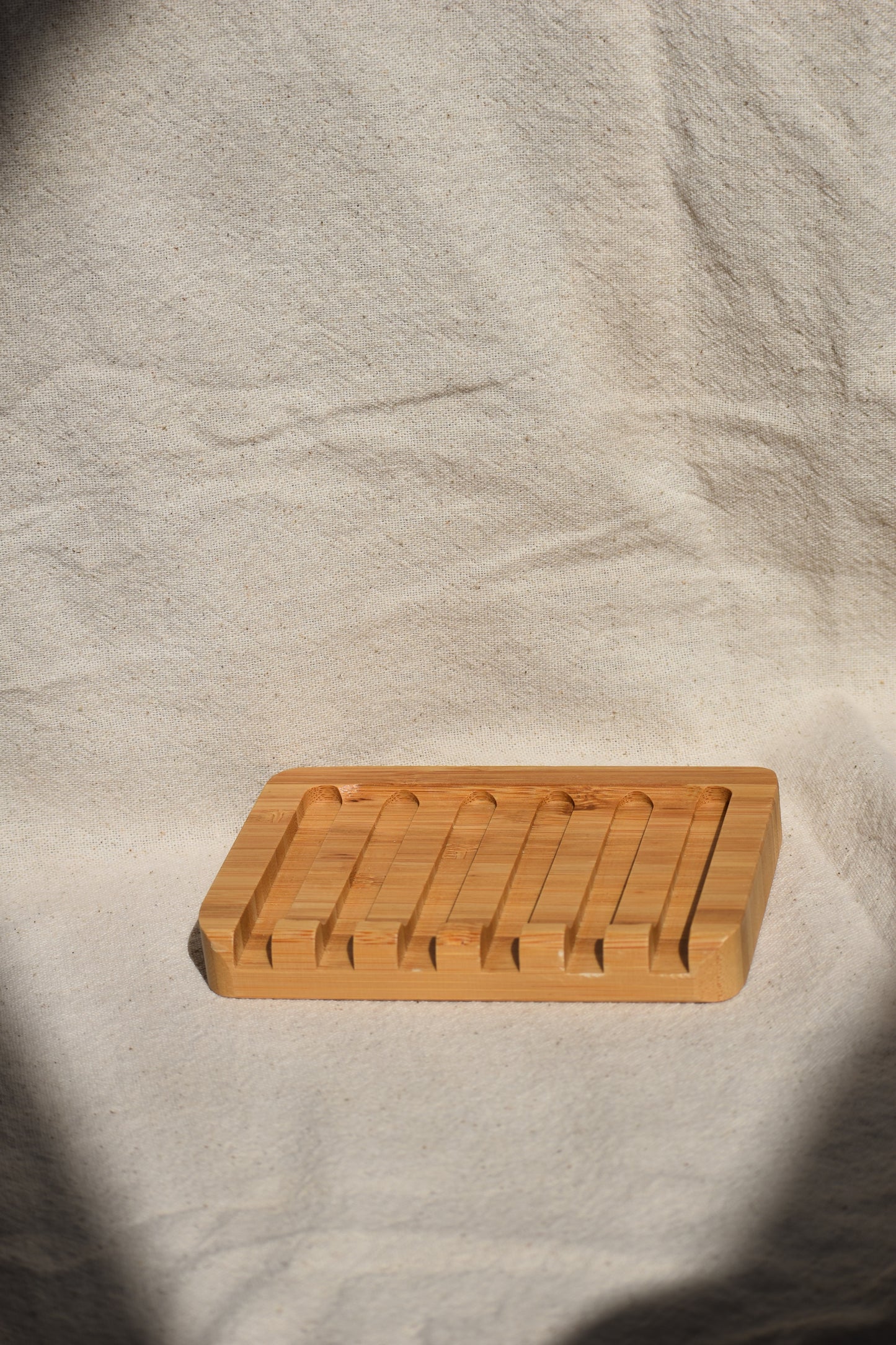 Self-Draining Bamboo Soap Dish